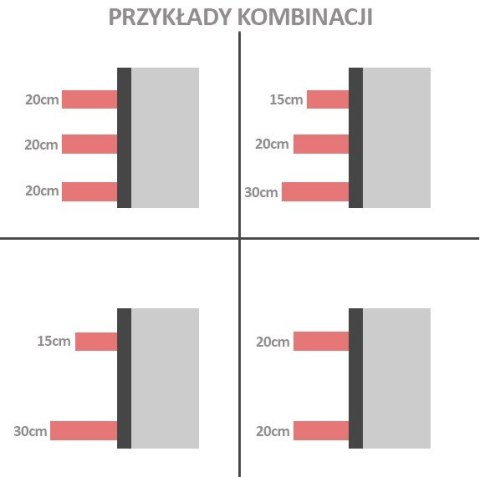 Półka kosza bocznego pełne dno