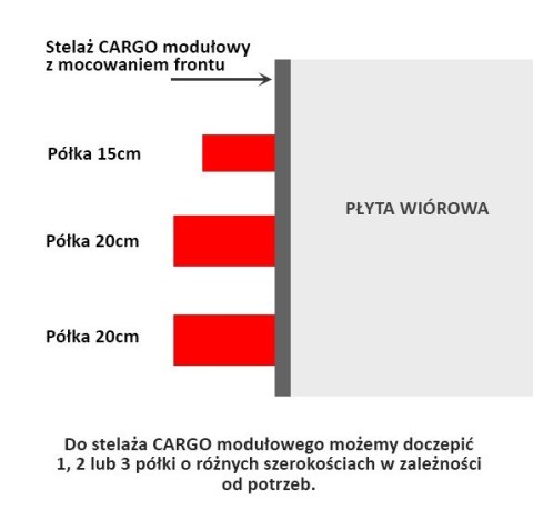 Półka kosza bocznego pełne dno
