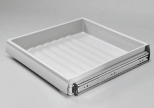 Półka plastikowa + ramka lakierowane srebro