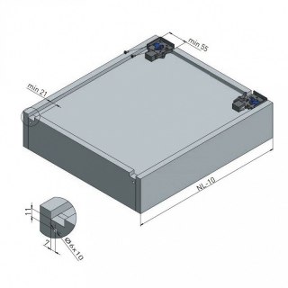 Prowadnica MODERN SLIDE nie pełen wysuw
