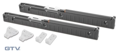 Spowalniacz do prowadnic rolkowych oraz szuflad typu Metalbox.