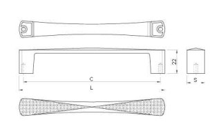 Uchwyt meblowy COMO 160 mm