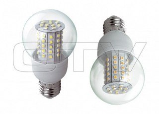 LED żarówka SMD-3528 okrągła E27 biały ciepły