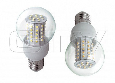 LED żarówka SMD-3528 okrągła E27 biały ciepły