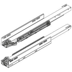 LEGRABOX prowadnica pełen wysuw 70kg. 450 mm