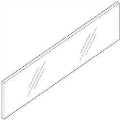 Przezroczysty szklany element dekoracyjny 500log