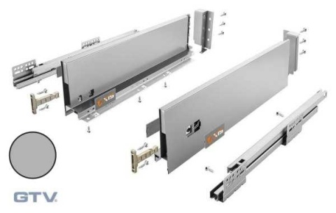 Szuflada AXIS 450 mm szara wysoka