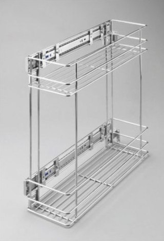 Kosz Cargo boczne pełen wysuw miękki domyk 200 mm chrom