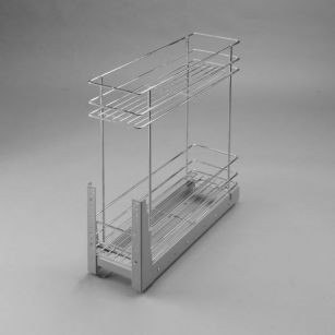 Kosz Cargo mini dwupoziomowy pw.miękki domyk 300 mm biały