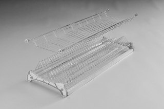 Ociekarka do naczyń dwupoziomowa 800 mm lakierowane srebro