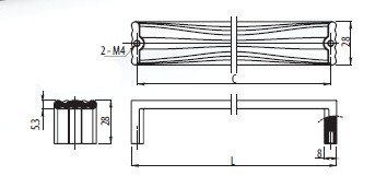 Uchwyt meblowy CADIS 320 mm aluminium