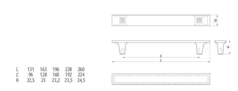 Uchwyt meblowy LUCCA 128 mm chrom