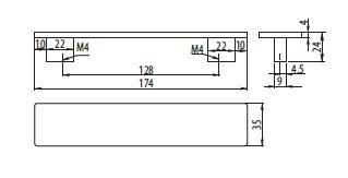 Uchwyt meblowy UZ-870 32 mm chrom