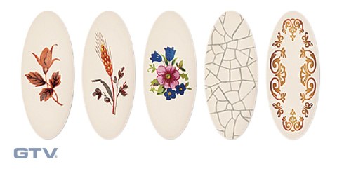 Uchwyt porcelanowy wiosenne kwiaty