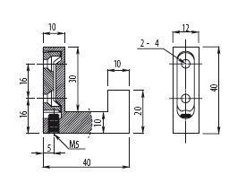 Wieszak K2201 pojedynczy czarny