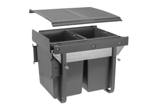 Kosz na śmieci do szafki z mocowania 450mm 2x20l wysoki