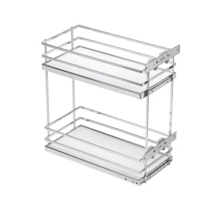 Cargo boczne MOVIX PRO 300 chrom, mata biała