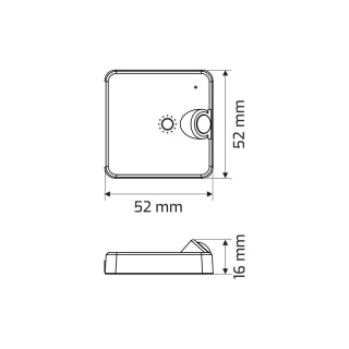 DELI 2 Sensor PIR ze ściemniaczem biały