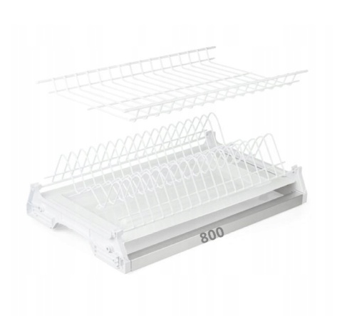 Ociekarka suszarka do naczyń do szafki 80 cm stelaż Biała