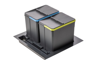 Pojemnik do segregacji AXISPACE 2X15L szerokość szuflady 600 mm