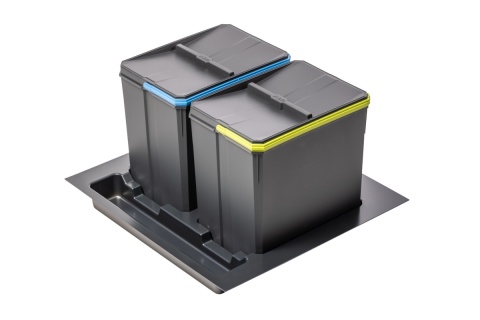 Pojemnik do segregacji AXISPACE 2X15L szerokość szuflady 600 mm