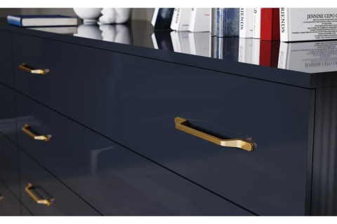 Uchwyt FLAVIO 128mm/193mm złoty mosiądz