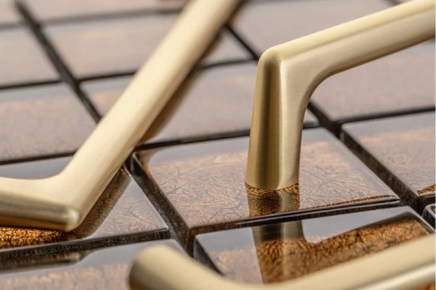 Uchwyt OCTAVIO złoty szczotkowany 128 mm