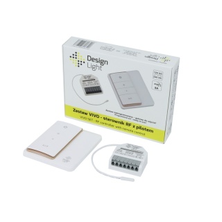 WYŁĄCZNIK ZDALNY ŚCIEMNIACZ + STEROWNIK ZESTAW VIVO LED RF 12-48V BIAŁY