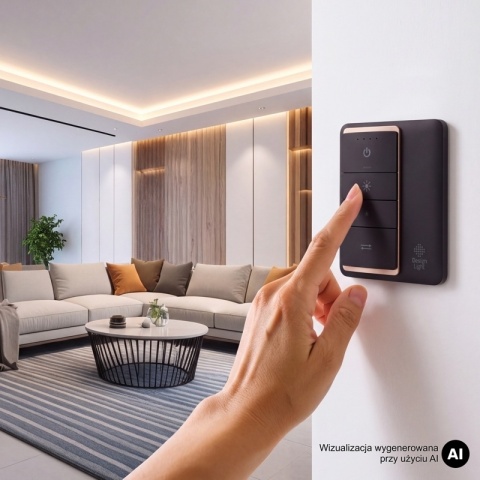 WYŁĄCZNIK ZDALNY ŚCIEMNIACZ + STEROWNIK ZESTAW VIVO LED RF 12-48V CZANY