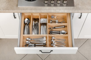 Wkład drewniany CUSTOMI regulowany 600-1000 do szuflady AXIS/MB L=450